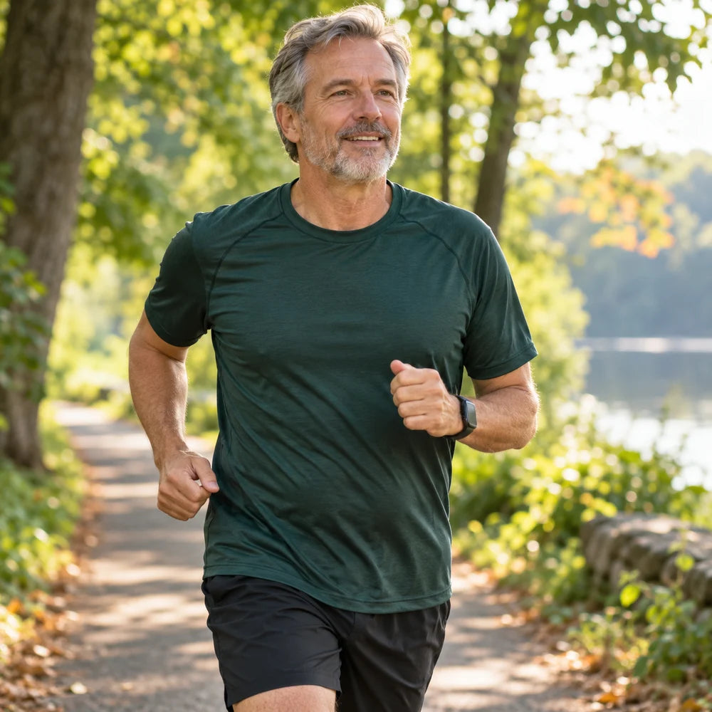 Illustrative mature adult Light Exercise scene