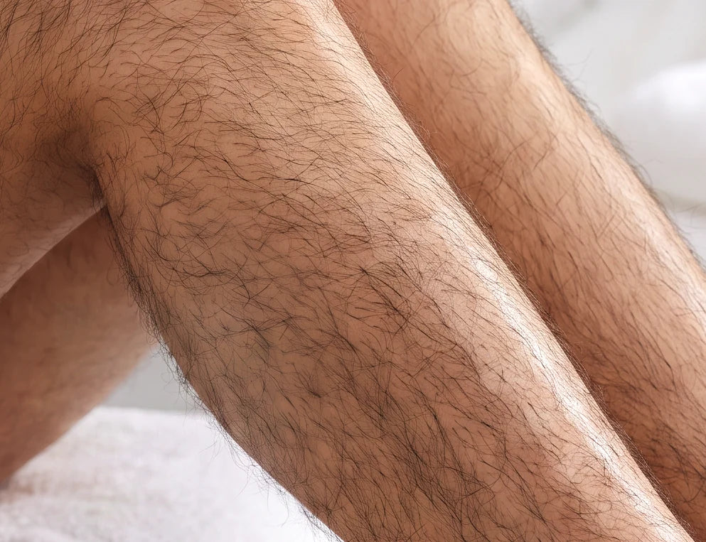 Before-style Legs & visible body hair visual supplied on the reference product page