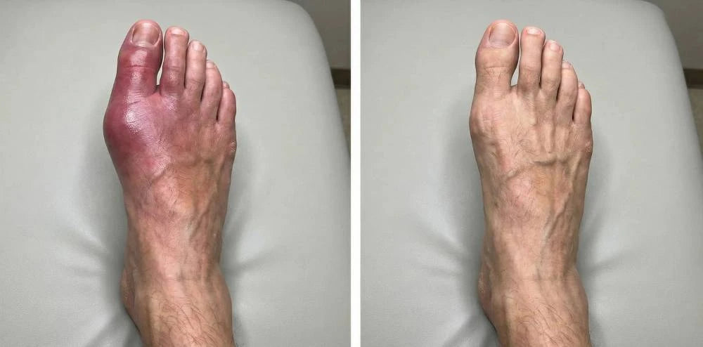 Supplied side-by-side foot-area feedback photo